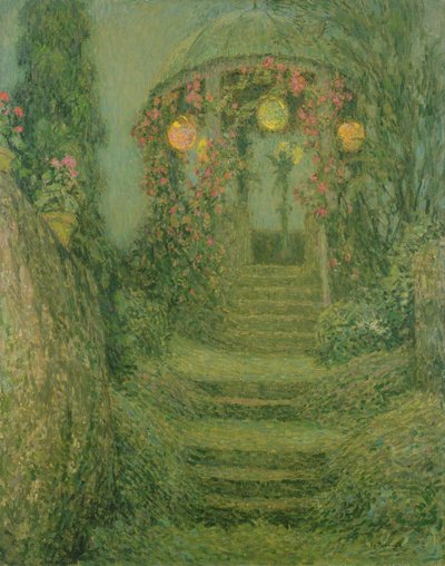 The Illuminated Pavilion by Henri Eugene Augustin Le Sidaner